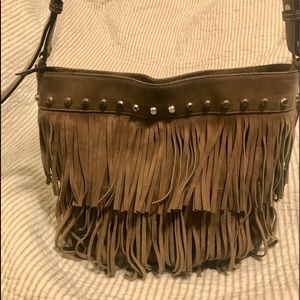 Michael Kors Billy Suede Fringe Crossbody Purse